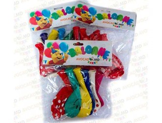 Set 6 baloane latex rotunde cu desen 25cm