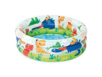 Piscina gonflabila pentru copii Dino Buddies 61x22 cm, 28 L, 1-3 ani, Intex (57106)