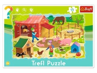 Trefl Puzzle - "15 Frame" -Farm / Trefi