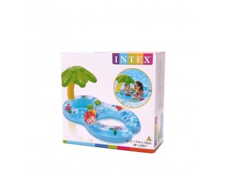 Cerc dublu gonflabil cu umbrela 117x75cm, 1-2 ani