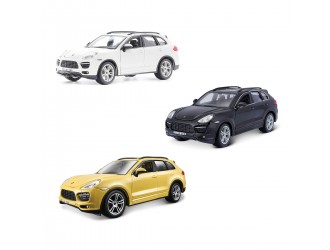 Masina model PORSCHE CAYENNE TURBO (alb, galben, 1:24)