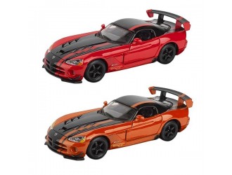 Masina model DODGE VIPER SRT10 ACR (metal-portocaliu, metalic, rosu-negru metalic, 1:24)