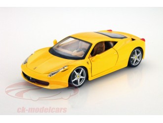 Masina model 458 ITALIA (galben, rosu, 1:24)