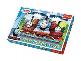 Trefl Puzzles-"24 Maxi"-Happy engines/Thomas and Friends
