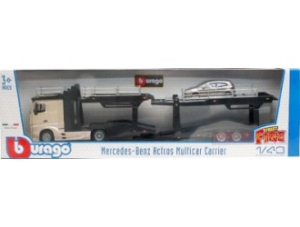 Set de joaca TRUCKER cu modelul MERCEDES BENZ ACTROS-VW POLO GTI MARK5