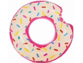 Colac gonflabil Intex "Donut", Aspect realist, Diametru 107 cm, 9 ani+