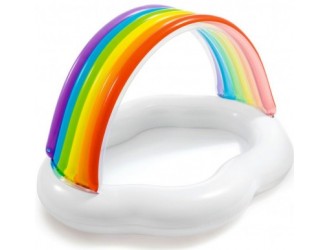 Piscina gonflabila „Curcubeu”, 142x119x84 cm, 82 L, 1–3 ani, INTEX