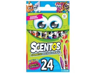 Set creioane colorate cerate-mini-Compania vesela SCENTOS(24 culori)