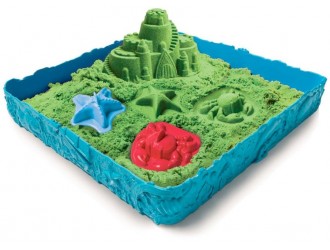 Set Nisip KINETIC SAND Castel din nisip (verde 454g, forme si latoc)