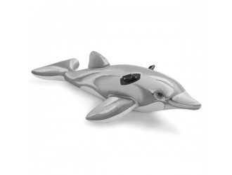 Pluta gonflabila Intex "Delfin", Design realist, 175 x 66 cm, 2 Manere de sustinere, 3 ani+