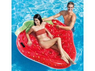 Pluta gonflabila Intex Capsuna Realista, 2 manere rezistente, 168 x 142 cm, max 200 kg