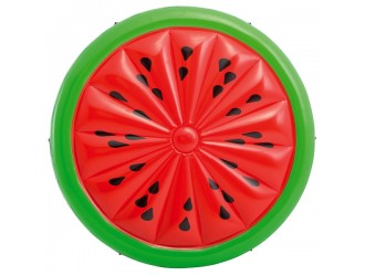 Saltea gonflabila Intex "Pepene Rosu", Design realist, Diametru 183 cm, Grosime 23 cm, 6 ani+