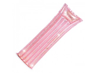 Saltea gonflabila Intex Glitter cu paiete stralucitoare, Tetiera inclusa, 170 x 53 x 15 cm
