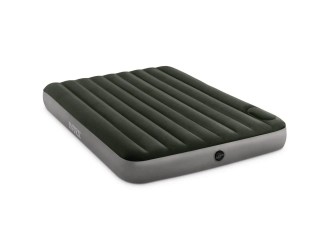 Saltea gonflabila Queen Classic Downy cu pompa de picior integrata, 152x203x25 cm, max. 136 kg, Intex (64763)