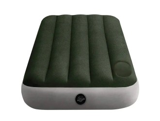 Saltea gonflabila Twin Classic Downy cu pompa de picior integrata, 99x191x25 cm, max. 136 kg, Intex (64761)