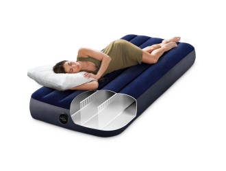 Saltea gonflabila Twin Jr. Classic Downy, 76x191x25 cm, max. 136 kg, Intex (64756)