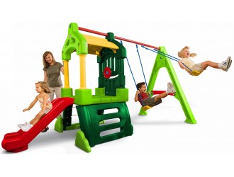 171093E13  Spatiu de joaca Super cu tobogan si 2 leagane Little Tikes