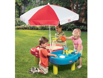 401L00070  Masuta de joaca Little Tikes pentru nisip si apa cu umbreluta