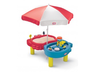 401L00070  Masuta de joaca Little Tikes pentru nisip si apa cu umbreluta