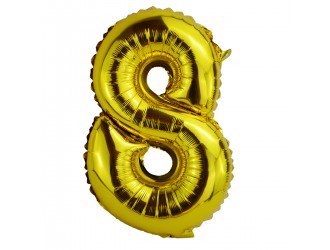 Balon cifra 8 folie 18 inc (4 culori in asortiment)