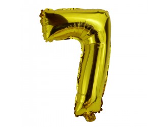 Balon cifra 7 folie 32 inc (4 culori in asortiment)