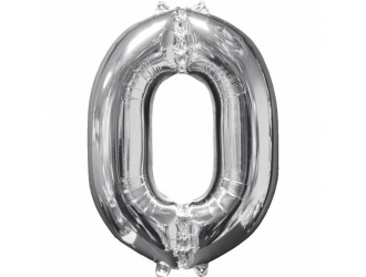 Balon cifra 0 folie 40 inc (2 culori in asortiment)