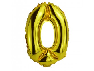 Balon cifra 0 folie 40 inc (2 culori in asortiment)