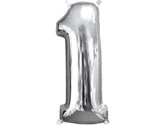 Balon cifra 1 folie 40 inc (2 culori in asortiment)