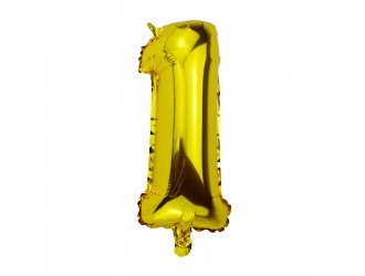 Balon cifra 1 folie 40 inc (2 culori in asortiment)