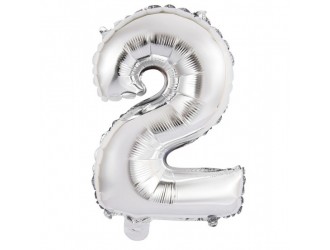 Balon cifra 2 folie 40 inc (2 culori in asortiment)