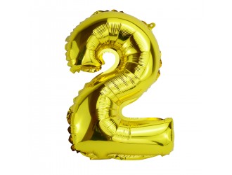 Balon cifra 2 folie 40 inc (2 culori in asortiment)