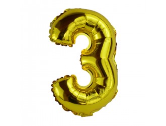 Balon cifra 3 folie 40 inc (2 culori in asortiment)