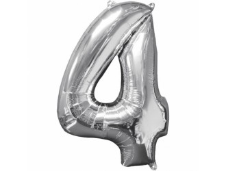 Balon cifra 4 folie 40 inc (2 culori in asortiment)