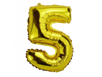 Balon cifra 5 folie 40 inc (2 culori in asortiment)