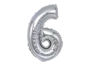 Balon cifra 6 folie 40 inc (2 culori in asortiment)