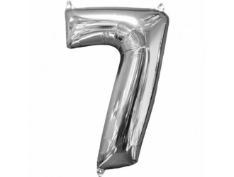 Balon cifra 7 folie 40 inc (2 culori in asortiment)
