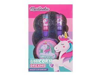Set balsam de buze cu portmoneu 3 piese MARTINELIA UNICORN DREAMS