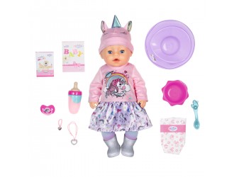 Papusa bebelus Baby Born 43 cm Unicorn seria Imbratisari blande cu accesorii 053846