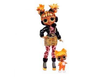 Papusa L.O.L. Surprise! O.M.G. Winter Chill Missy Meow & Baby Cat Doll