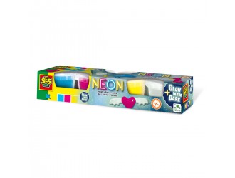 Set pasta de modelat Neon 4 culori (4 cutii x 90gr) Ses Creative