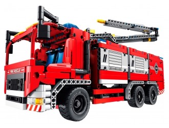 XTech Bricks: 2in1, Fire Truck With Water Spraying, 1288 pcs