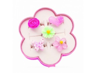 Set accesorii inele Fairy Flower Great Pretenders 5 bucati