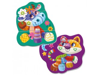 Baby Puzzle magnetic "Vaca-Pisica" Roter Kafer