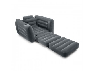 Fotoliu Gonflabil Extensibil Intex 2-in-1, Transformabil in Pat, Suport Pahar Inclus, 117 x 224 x 66 cm, Suprafata Catifelata