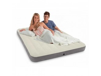 Saltea gonflabila Intex Dura-Beam Single-High, Tehnologie Fiber-Tech, Queen Size, 152 x 203 x 25 cm, max. 272 kg, Suprafata Catifelata