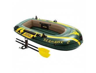 Set Barca gonflabila Intex "Seahawk 2", 2 Persoane, Include Vasle si Pompa, 236 x 114 x 41 cm