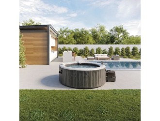 Spa gonflabil cu hidromasaj Greywood Deluxe, 196x196x71 cm, 795 L, 4 persoane, Intex (28440)