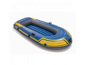 Set Barca gonflabila Intex "Challenger 2", 2 Persoane, Include Vasle si Pompa, 236 x 114 x 41 cm