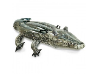 Pluta gonflabila Intex "Aligator", 2 Manere de siguranta, 170 x 86 cm, 3 ani+