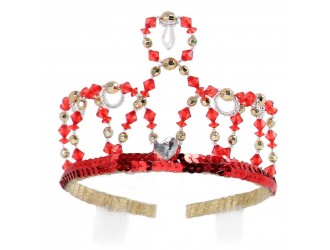 Accesoriu pentru par Tiara Ruby Gold Great Pretenders